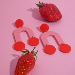Boucles d'oreilles fantaisie en plexiglass - Arcade TAGADA
