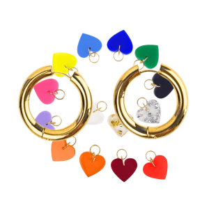 Charms Coeur ❤️ Créoles Épaisses