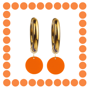 Créoles Epaisses Rond Plexiglass Orange Spritz