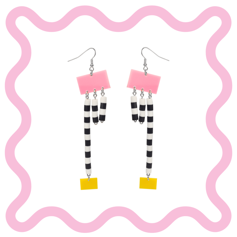 Boucles d'oreilles plexiglass Memphis - Oceanic