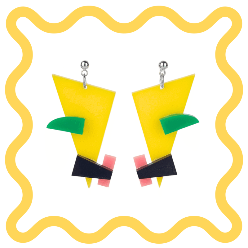 Boucles d'oreilles plexiglass Memphis - Brazil