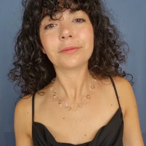 COLLIER FANTAISIE EN PLEXIGLASS Rond TRANSPARENT - Dorée